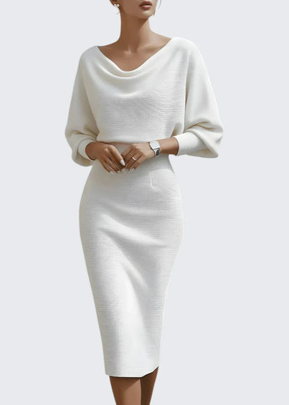 Avery | Midikleid mit Wasserfallausschnitt