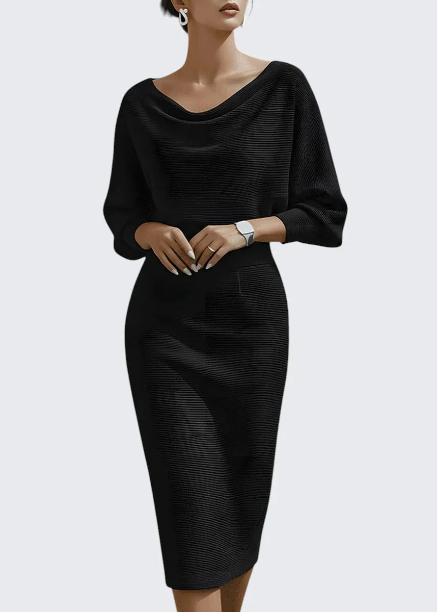 Avery | Midikleid mit Wasserfallausschnitt