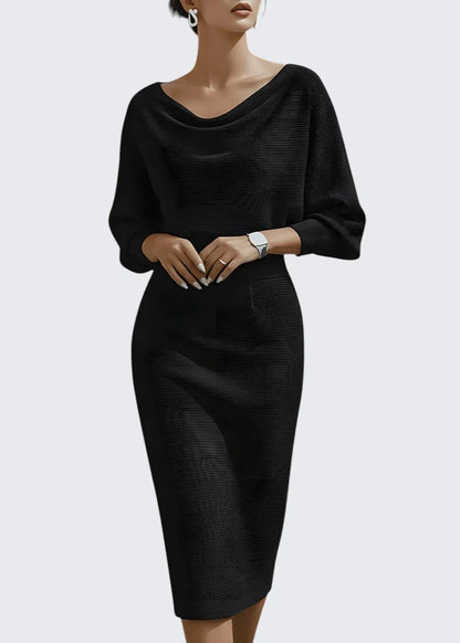Avery | Midikleid mit Wasserfallausschnitt