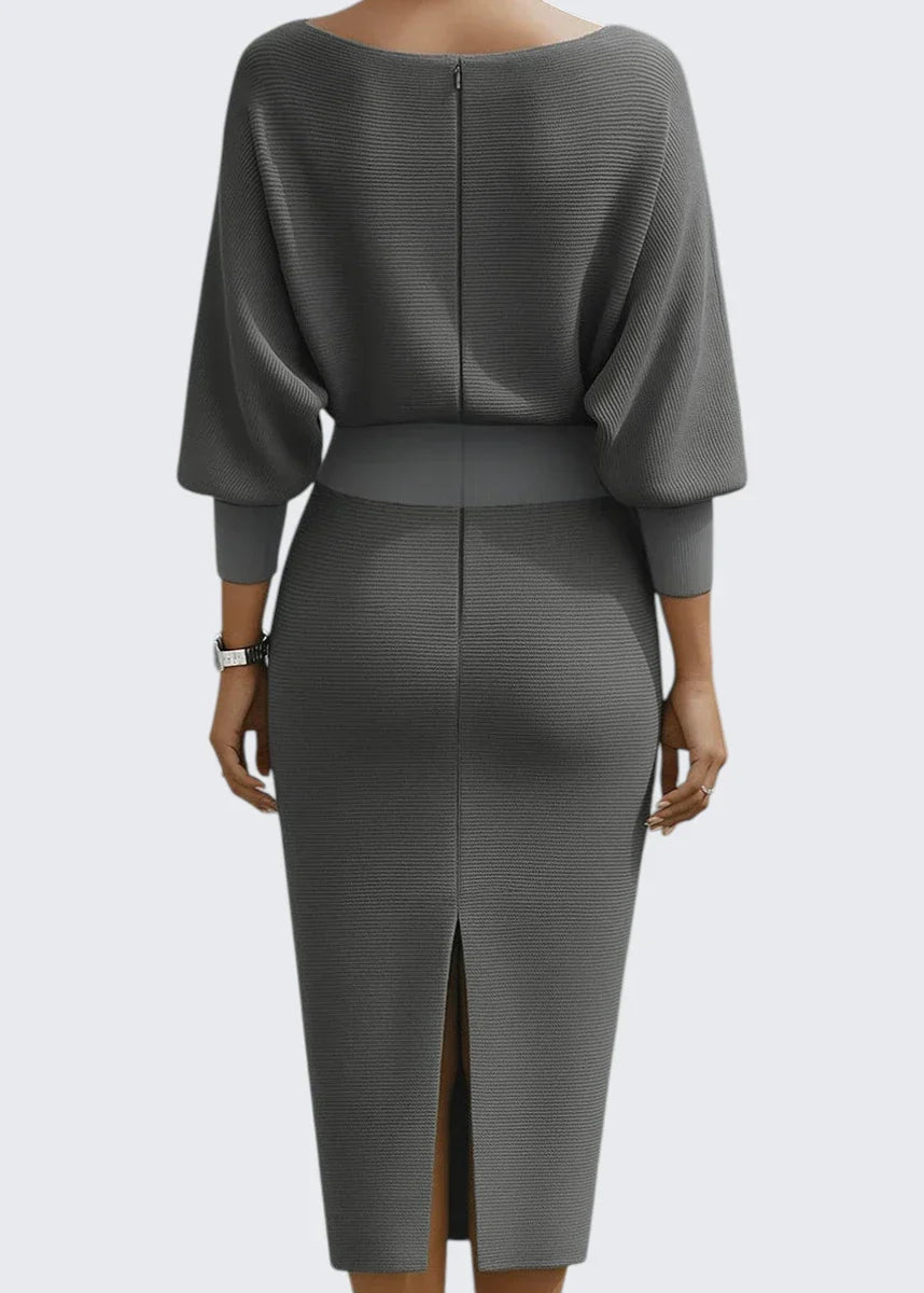 Avery | Midikleid mit Wasserfallausschnitt