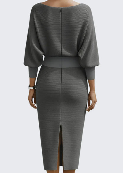 Avery | Midikleid mit Wasserfallausschnitt